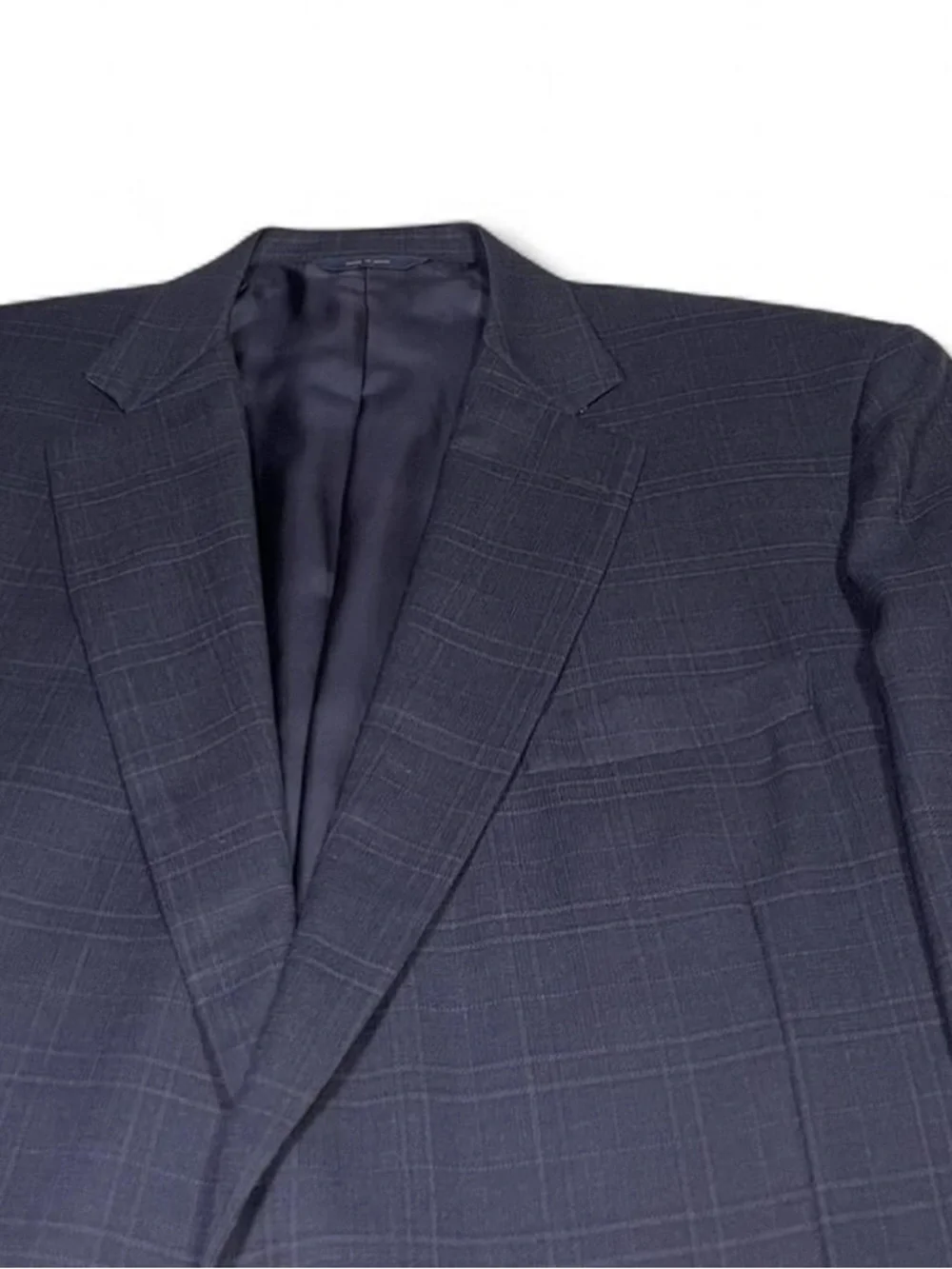 Brooks Brothers Navy Windowpane Wool Sport Coat